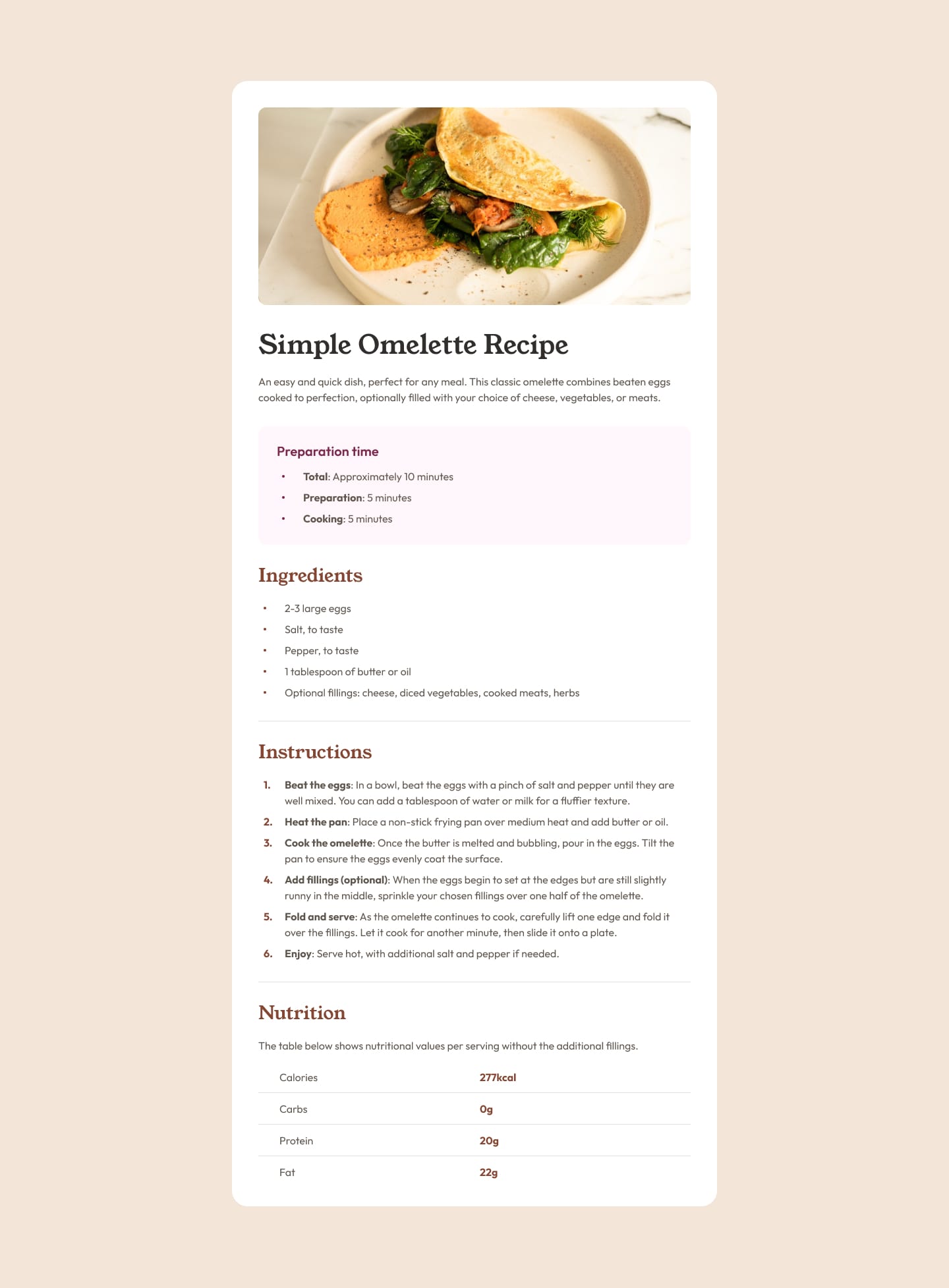 Recipe page challenge preview